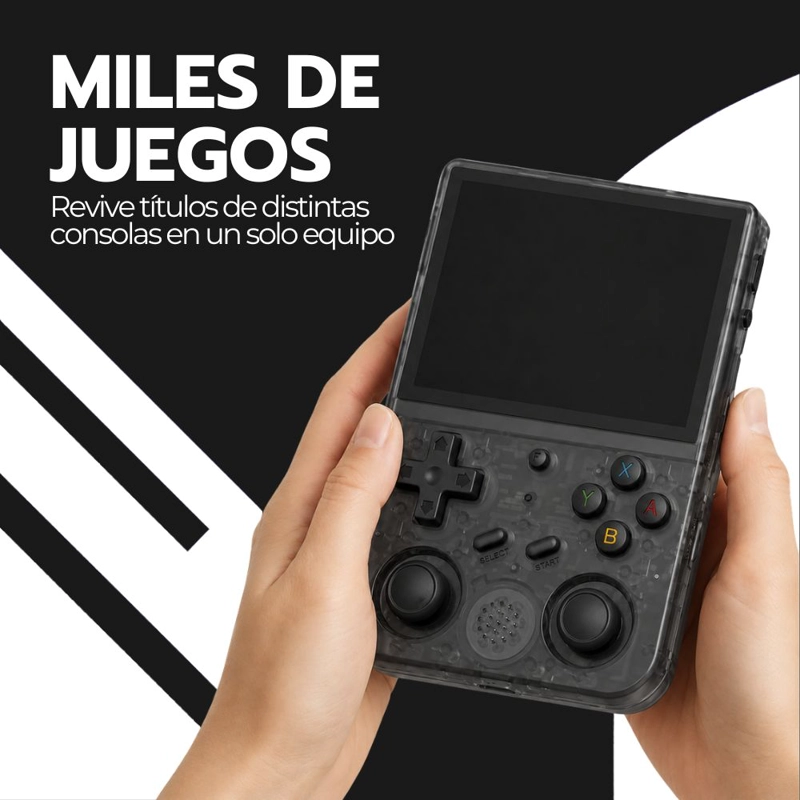 CONSOLA RETRO PORTATIL R36S 64GB WIFI +10000 JUEGOS NEGRO - 8