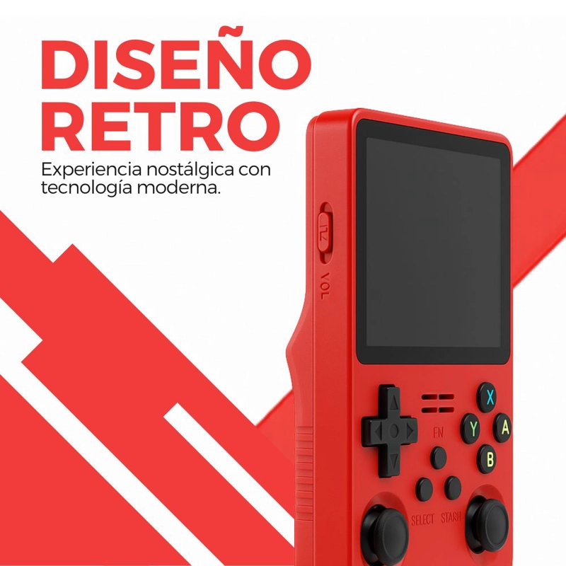 CONSOLA RETRO PORTATIL R36S 64GB WIFI +10000 JUEGOS ROJO - 8