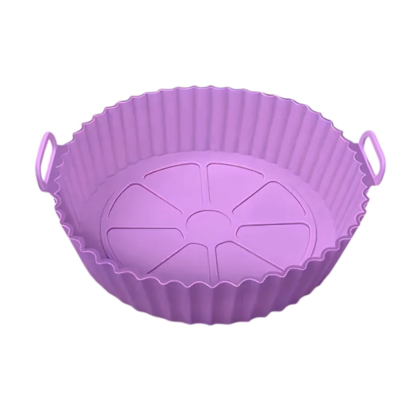 CESTA SILICONA FREIDORA AIRE BANDEJA ROSA CIRCULAR - 1