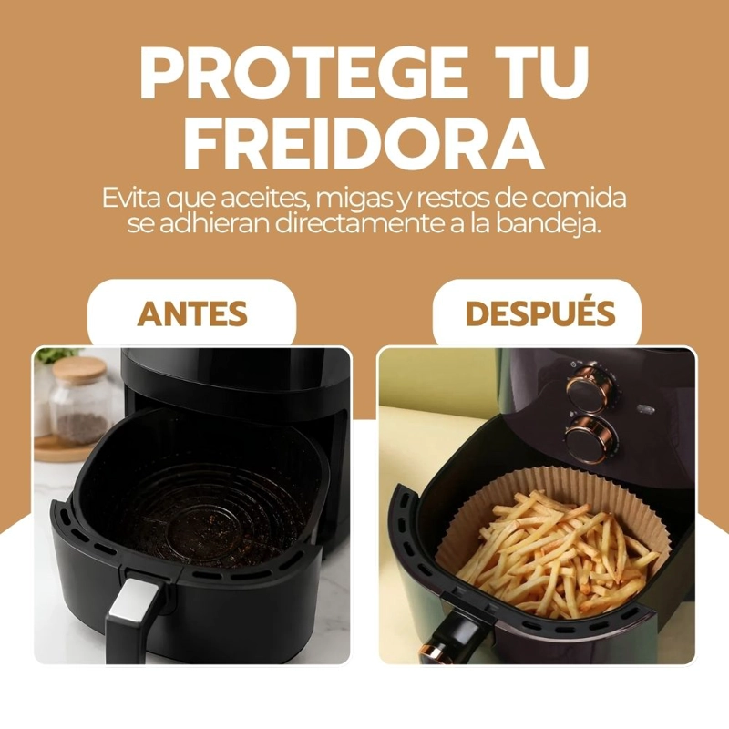 50 CESTAS DESECHABLES ANTIADHERENTES PARA FREIDORA DE AIRE - 6