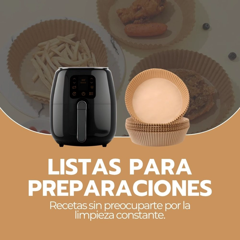 50 CESTAS DESECHABLES ANTIADHERENTES PARA FREIDORA DE AIRE - 8