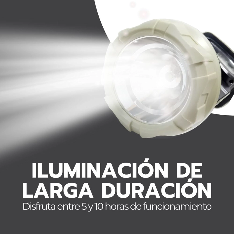 LINTERNA FAROL RECARGABLE DE MANO 2EN1 MULTIFUNCIONAL 180° - 6