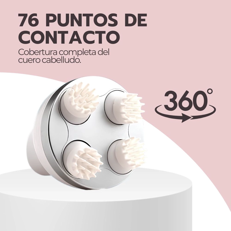 MASAJEADOR CABEZA ELE CTRICO INALAMBRICO MASAJES BLANCO - 5
