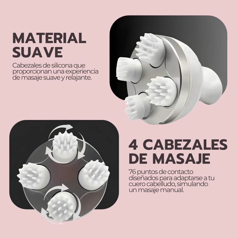 MASAJEADOR CABEZA ELE CTRICO INALAMBRICO MASAJES BLANCO - 9