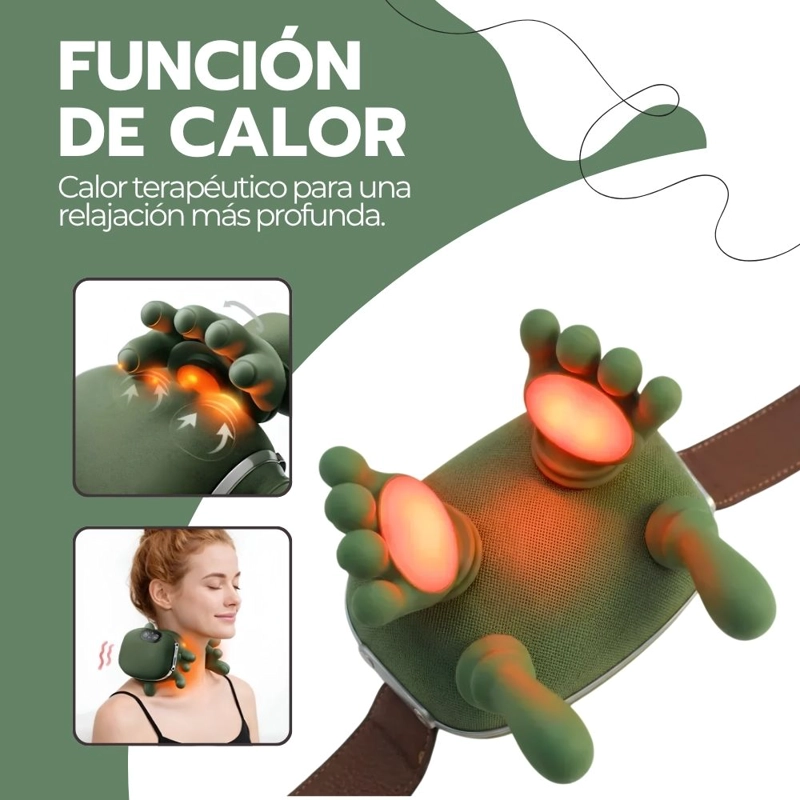 MASAJEADOR CUELLO Y HOMBROS SHIATSU CON CALOR RECARGABLE - 6