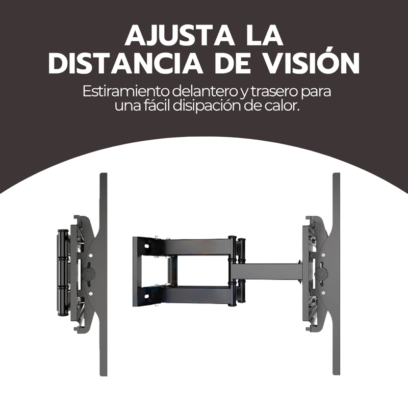 SOPORTE TV FULL MOTION 26–90' ACERO REFORZADO GIRO 120 - 9