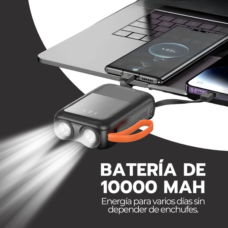 POWER BANK R47 10000MAH CARGA RAPIDA LED PANTALLA - 7