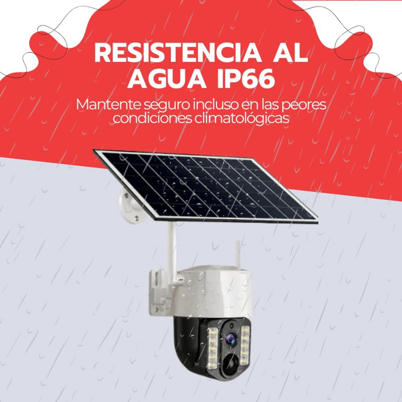 CAMARA SEGURIDAD SOLAR WIFI EXTERIOR 5MP IP66 VISION NOCTURNA 360 DETECCION MOVIMIENTO APP FULL HD - 8