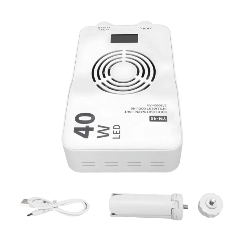 LUZ LED PORTATIL 40W RECARGABLE FOTOGRAFIA VIDEO STREAMING REGULABLE TEMPERATURA COLOR BICOLOR 11 - 2