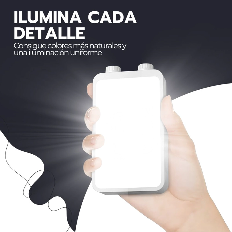 LUZ LED PORTATIL 40W RECARGABLE FOTOGRAFIA VIDEO STREAMING REGULABLE TEMPERATURA COLOR BICOLOR 11 - 5
