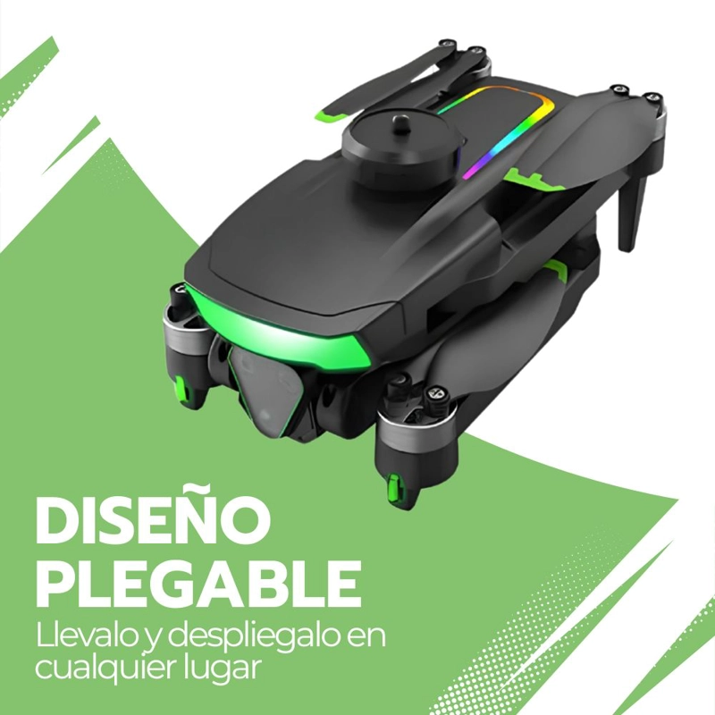 DRON PLEGABLE CAMARA 4K BRUSHLESS EVITACION OBSTACULOS 360° CONTROL REMOTO 10X ZOOM - 5