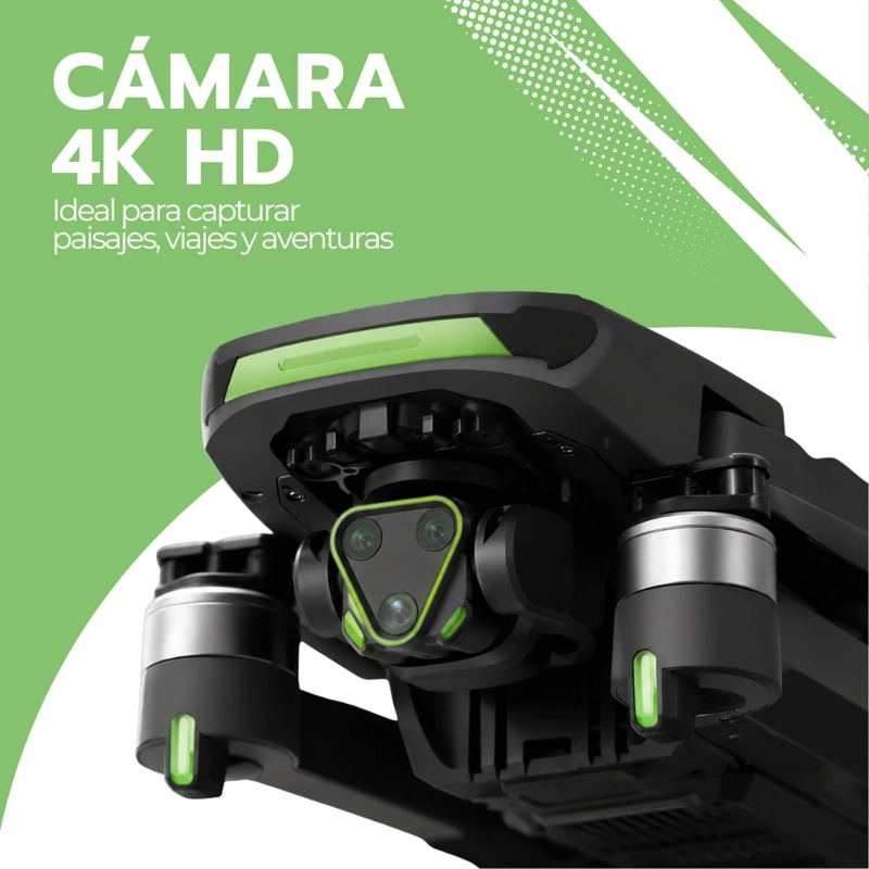 DRON PLEGABLE CAMARA 4K BRUSHLESS EVITACION OBSTACULOS 360° CONTROL REMOTO 10X ZOOM - 6