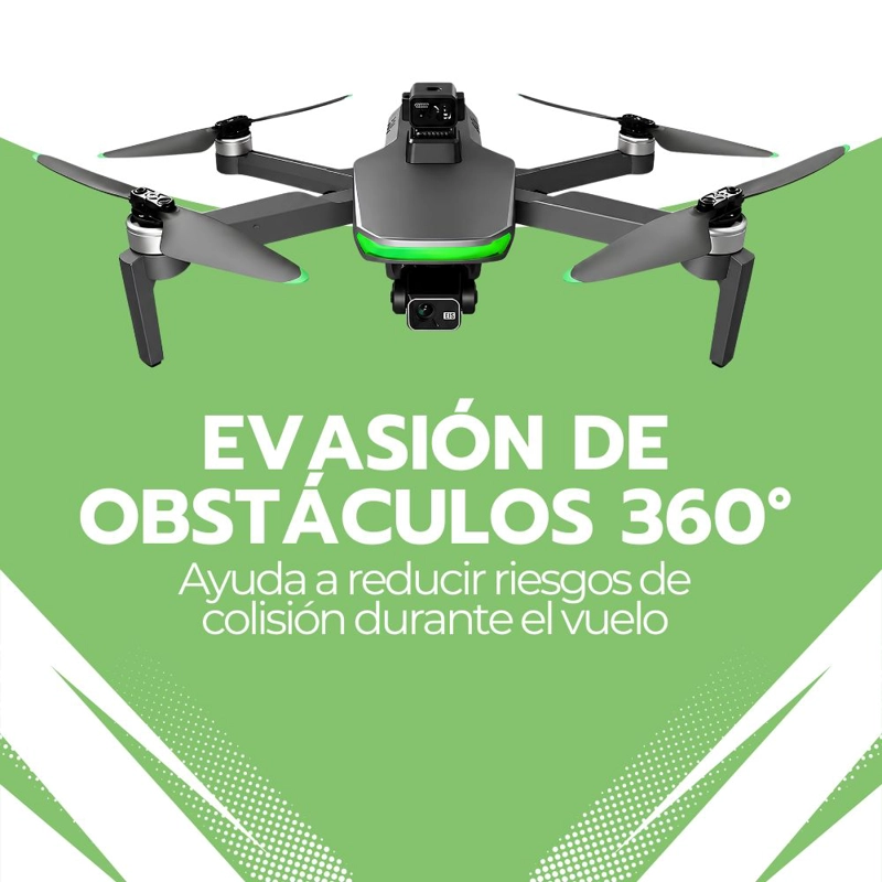 DRON PLEGABLE CAMARA 4K BRUSHLESS EVITACION OBSTACULOS 360° CONTROL REMOTO 10X ZOOM - 8