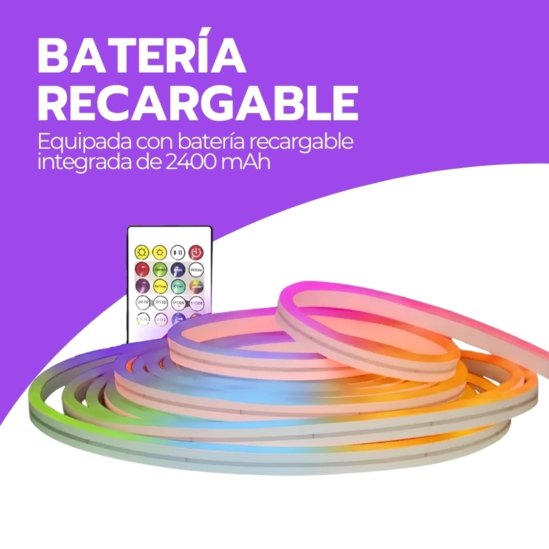 TIRA LUZ LED NEON RGB BLUETOOTH 5 METROS CINTA FLEXIBLE DECORACION USB NOVYSTOR NL-5M - 5