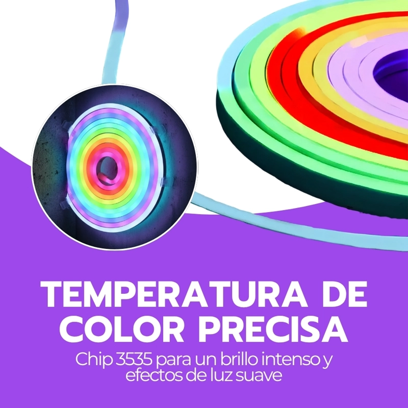 TIRA LUZ LED NEON RGB BLUETOOTH 5 METROS CINTA FLEXIBLE DECORACION USB NOVYSTOR NL-5M - 6