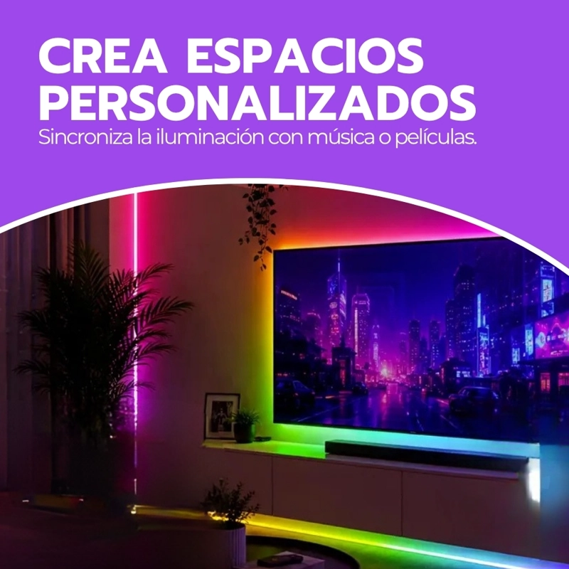 TIRA LUZ LED NEON RGB BLUETOOTH 5 METROS CINTA FLEXIBLE DECORACION USB NOVYSTOR NL-5M - 8