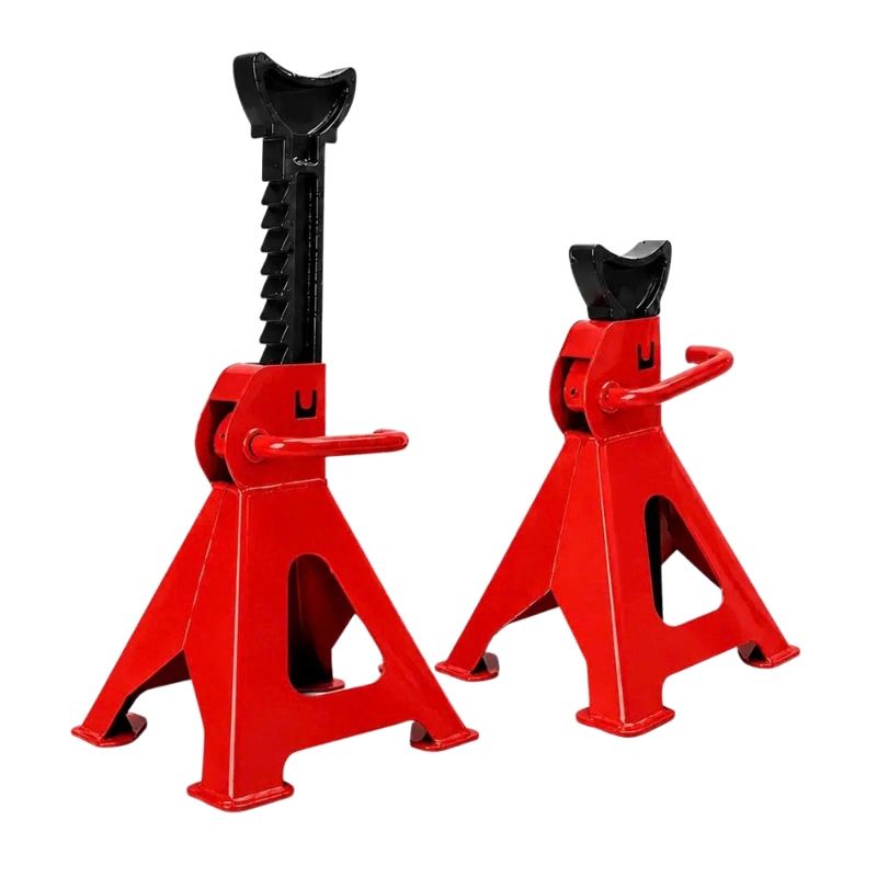 SET 2 CABALLETES MECANICOS 3 TONELADAS BANQUILLO PARA AUTO AJUSTABLE 28.5 A 42 CM ACERO REFORZADO - 1