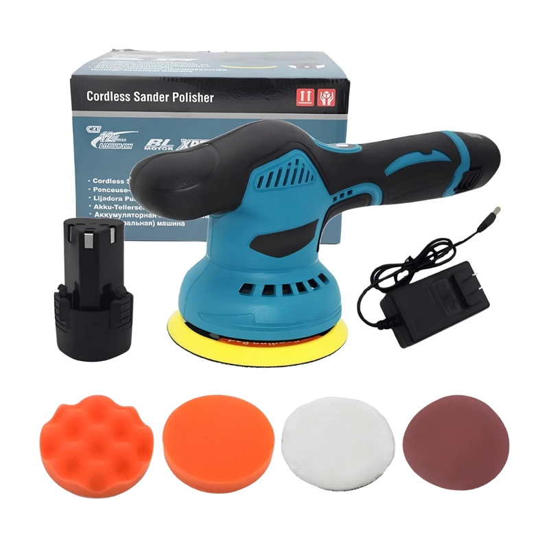 PULIDORA INALAMBRICA 15V 380W 2800-5500 RPM BATERIA 1500MAH PARA AUTO LIJADORA PORTATIL PH-01 - 2