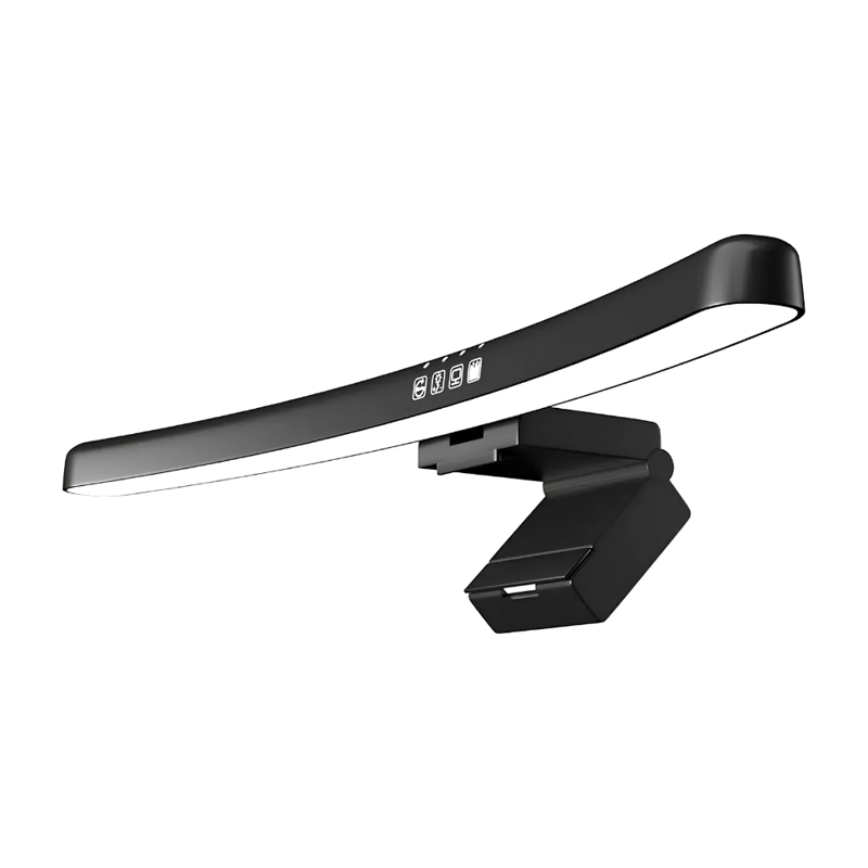 BARRA LUZ LED MONITOR CURVO REGULABLE 3 TEMPERATURAS COLOR USB-C 43CM NEGRO TB-301SG NOVYSTOR - 1