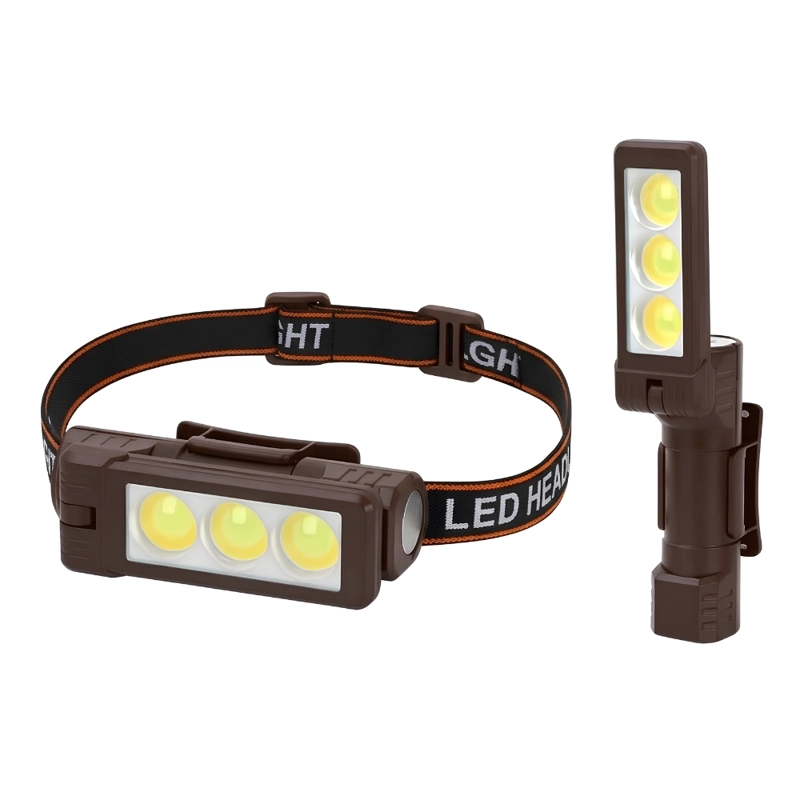 LINTERNA FRONTAL LED 20W RECARGABLE CON IMAN PINZA CORREA AJUSTABLE PARA TRABAJO CAMPING CAFE - 2
