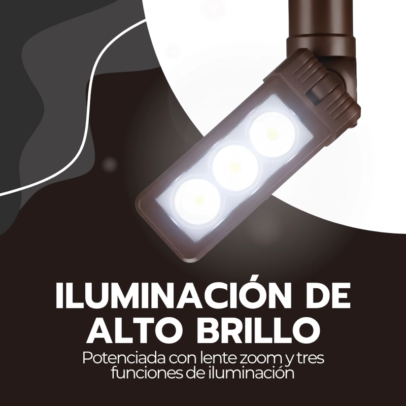 LINTERNA FRONTAL LED 20W RECARGABLE CON IMAN PINZA CORREA AJUSTABLE PARA TRABAJO CAMPING CAFE - 6