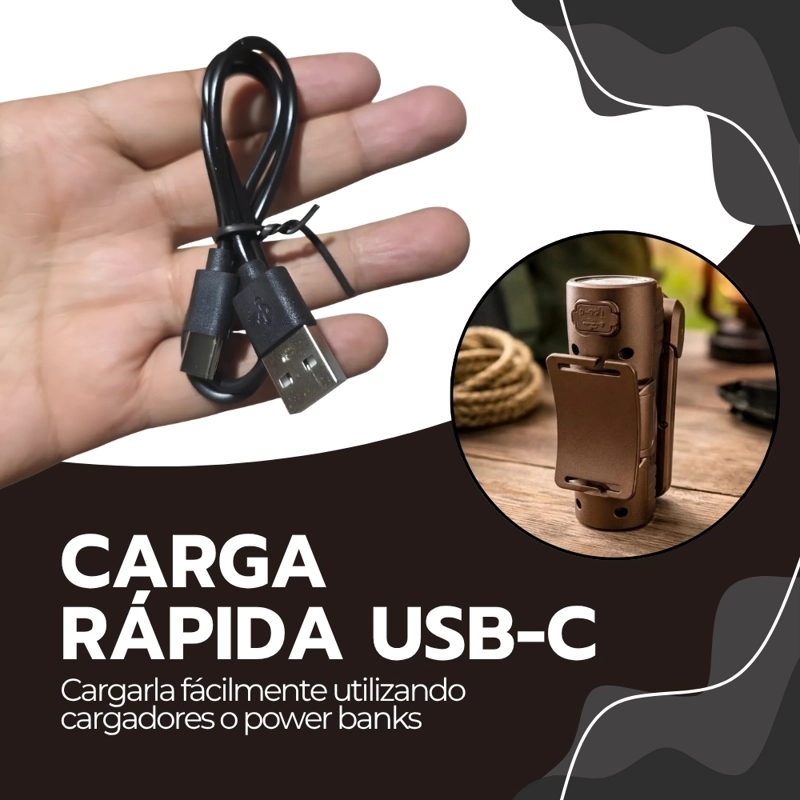 LINTERNA FRONTAL LED 20W RECARGABLE CON IMAN PINZA CORREA AJUSTABLE PARA TRABAJO CAMPING CAFE - 7