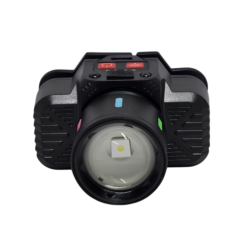 LINTERNA FRONTAL LED RECARGABLE USB CON ZOOM Y AJUSTE PARA CABEZA MANOS LIBRES CAMPING TRABAJO - 2
