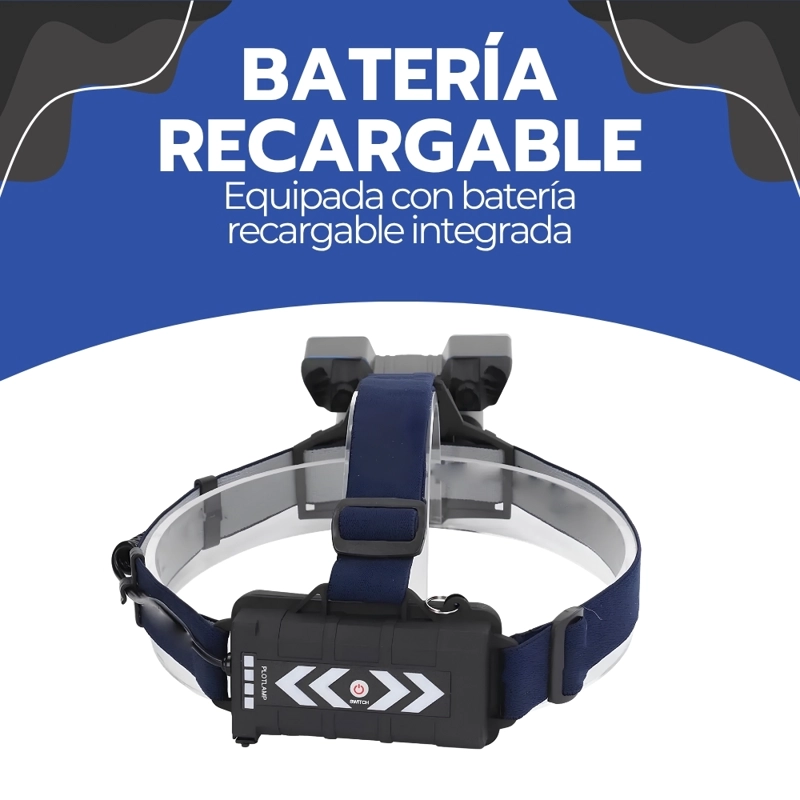 LINTERNA FRONTAL LED VINCHA CABEZA 5 LEDS RESISTENTE AL AGUA - 5