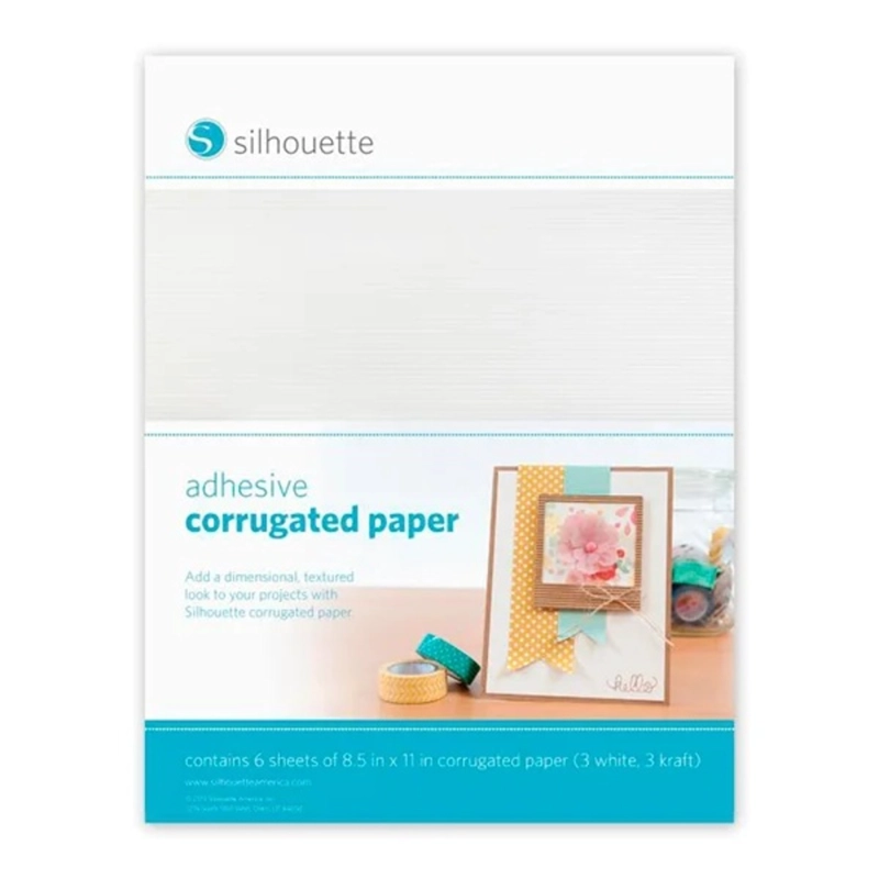 PAPEL ADHESIVO CORRUGADO MULTICOLOR SILHOUETTE - 1