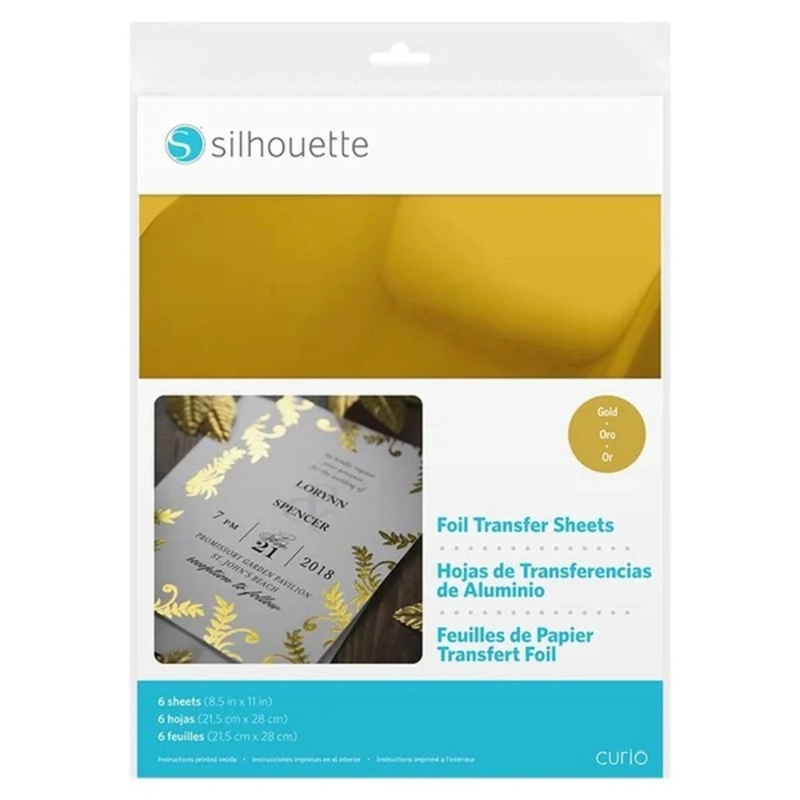 HOJAS DE TRANSFERENCIA DE ALUMINIO ORO SILHOUETTE - 1