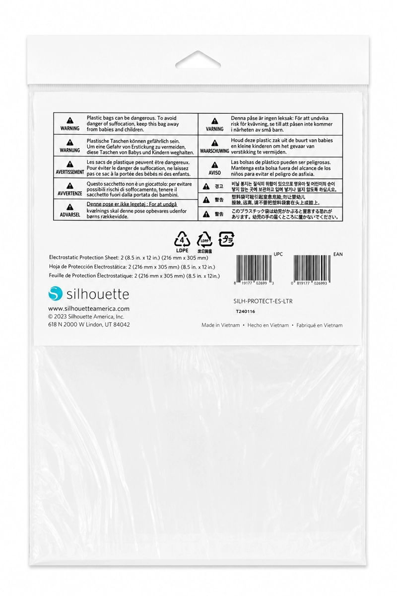 HOJA DE PROTECCION ELECTROESTATICA 8.5' X 12' SILHOUETTE - 2