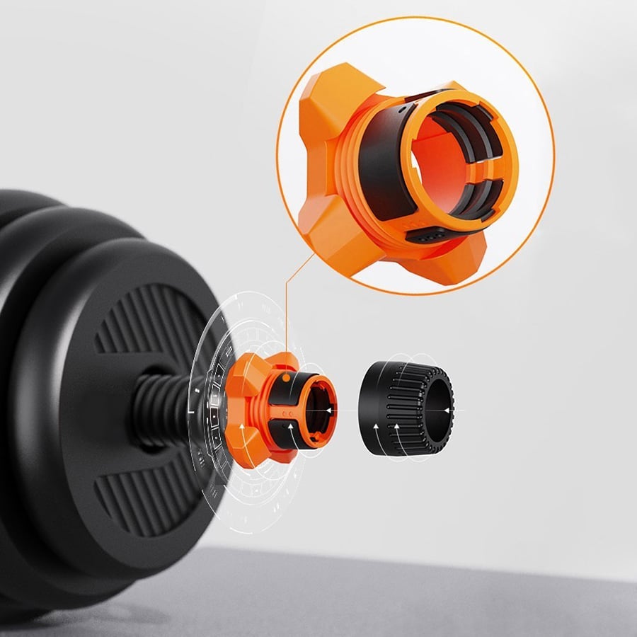 SET MANCUERNAS BARRA DISCOS PESA RUSA 40 KG - 040KGB - 2