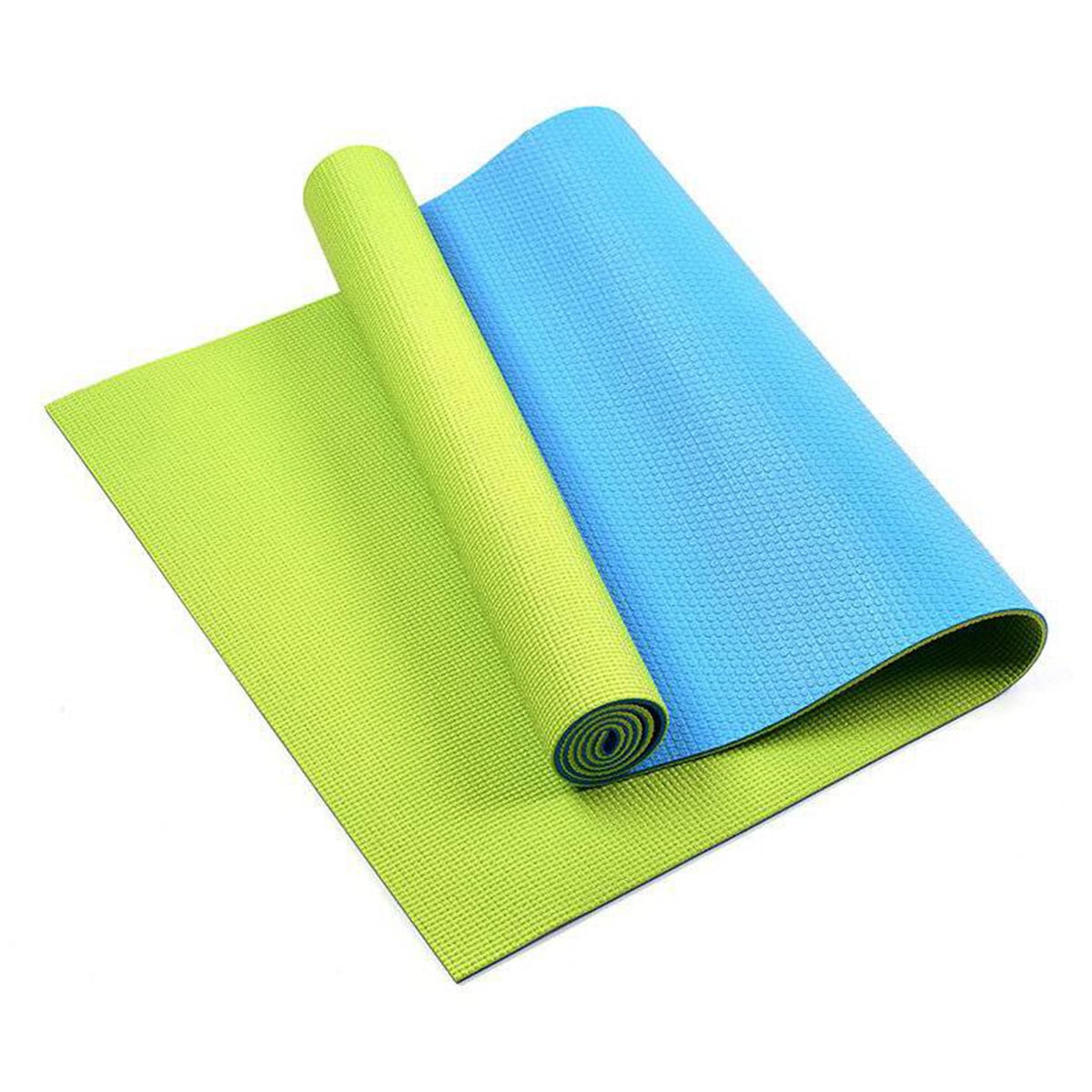 MAT DE YOGA PVC 6 MM DOBLE COLOR VERDE / AZUL CLARO - 1