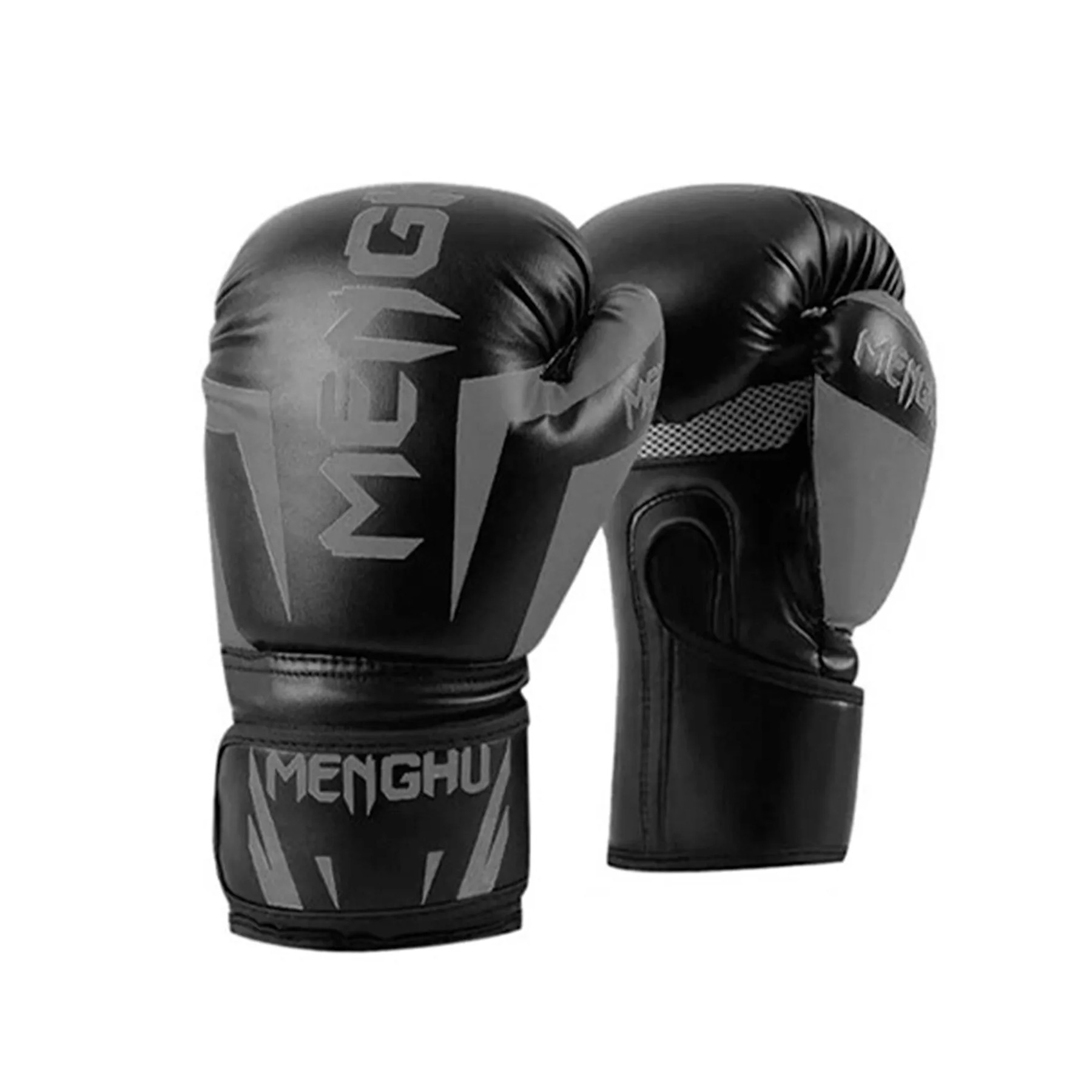 GUANTES DE BOX MENGHU 16 ONZ TIGRE SERIES NEGROS - 1