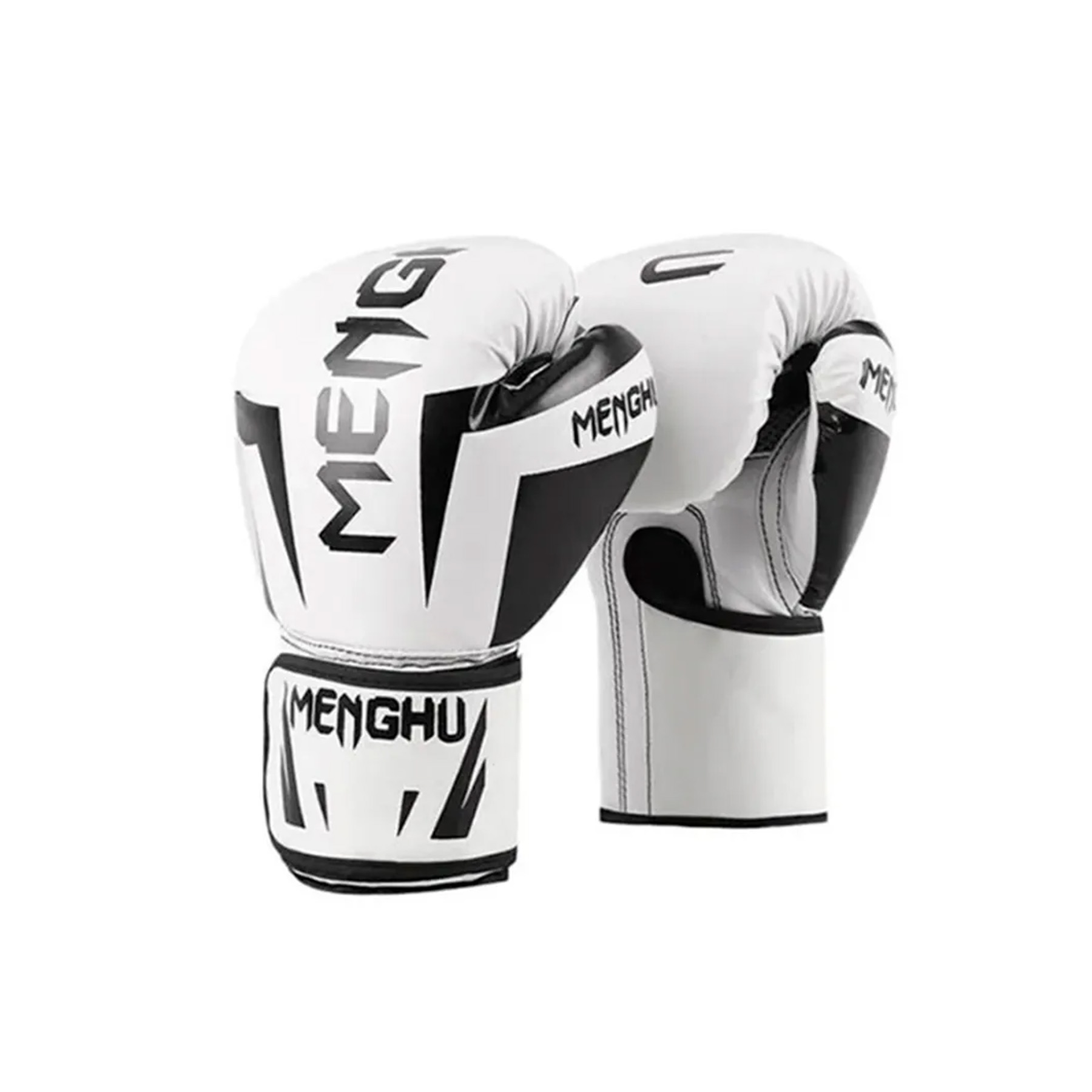 GUANTES DE BOX MENGHU 16 ONZ TIGRE SERIES BLANCOS - 1