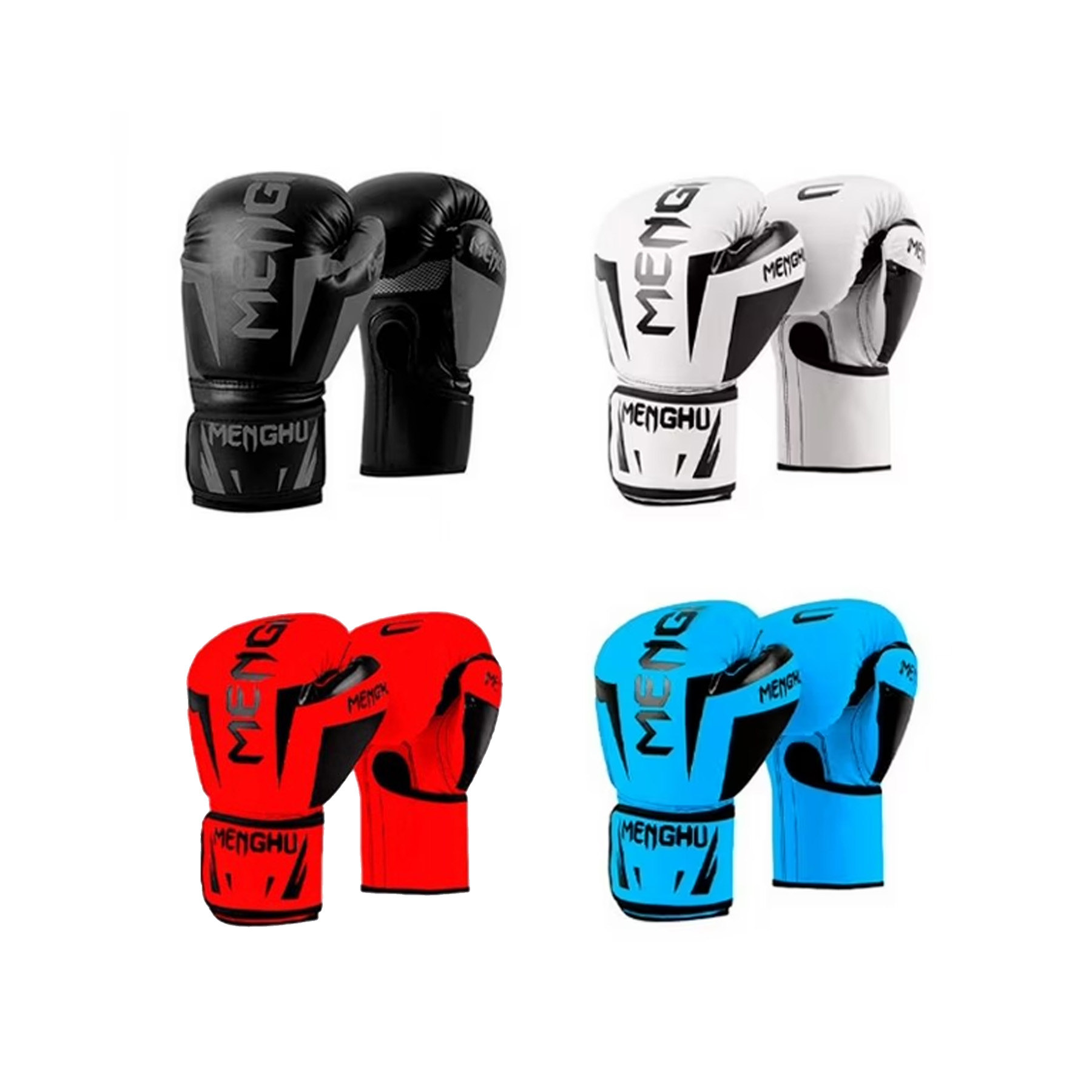 GUANTES DE BOX MENGHU 16 ONZ TIGRE SERIES BLANCOS - 3