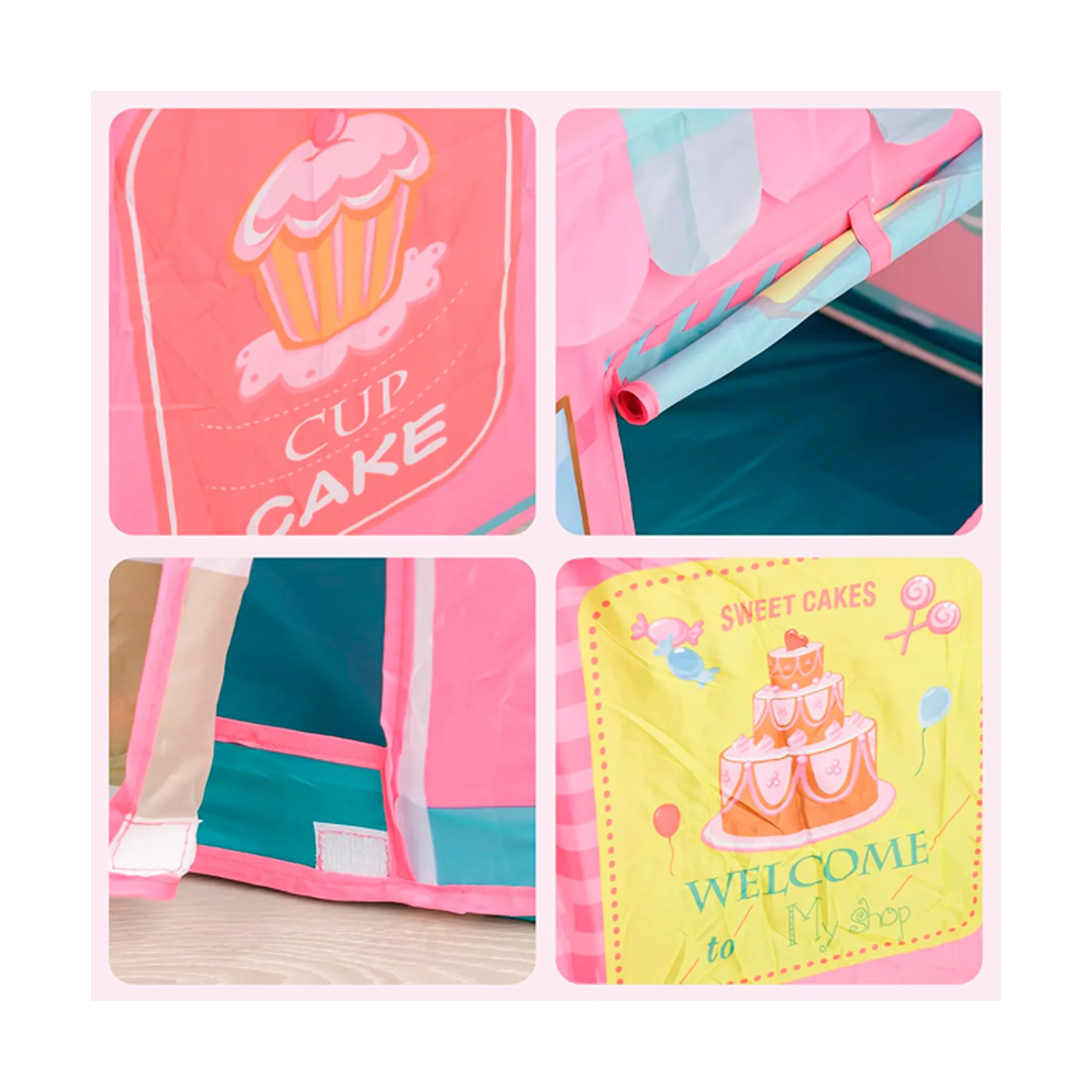 CARPA INFANTIL CASA POSTRE DULCES ROSADA RE5106P - 3