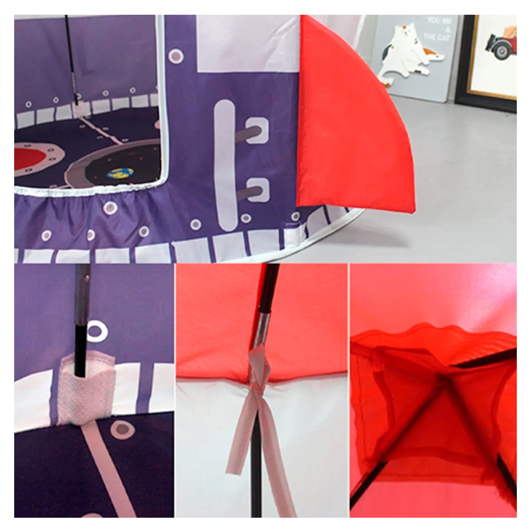 CARPA INFANTIL TUNEL GATEO NAVE ESPACIAL 3 EN 1 - RE1319 - 3
