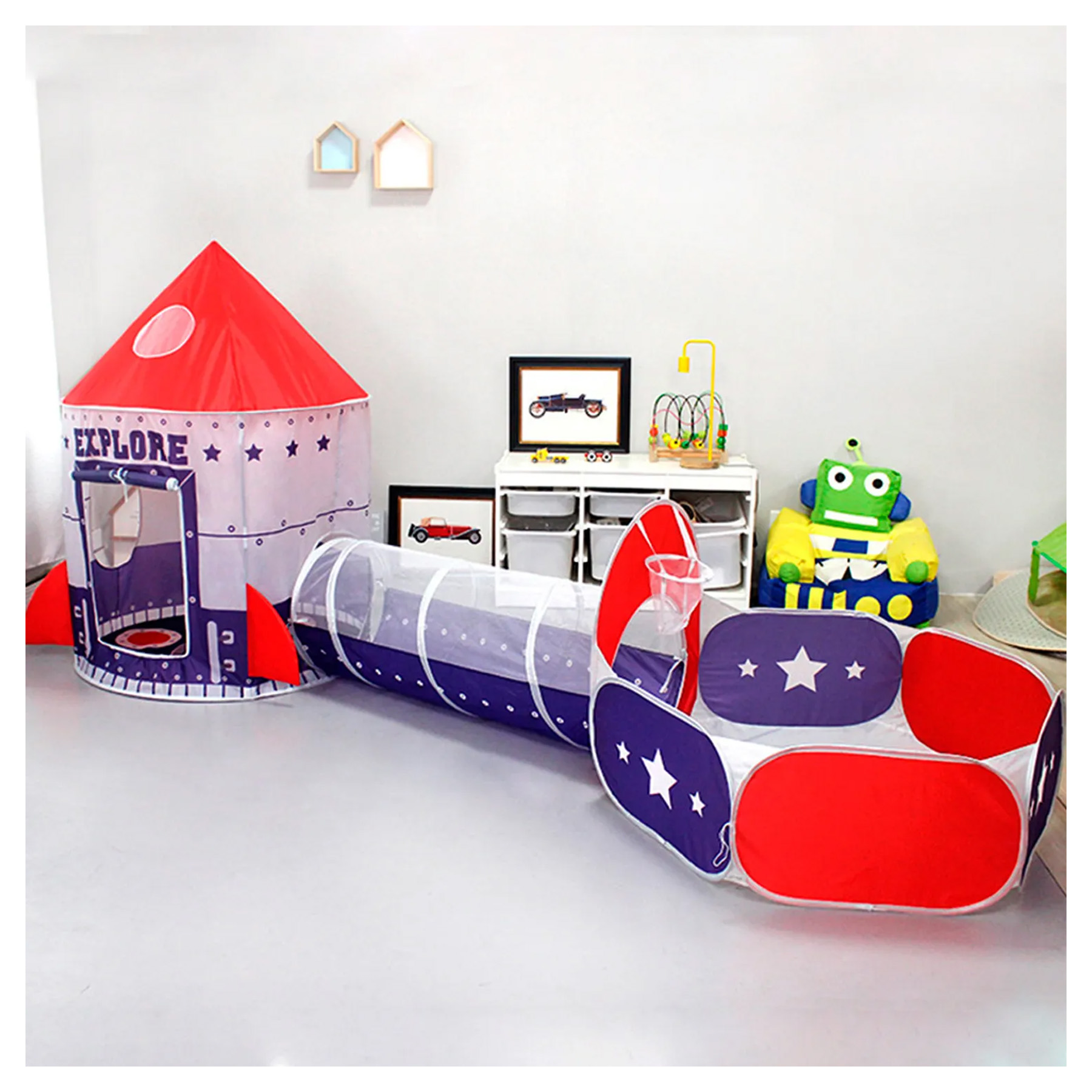 CARPA INFANTIL TUNEL GATEO NAVE ESPACIAL 3 EN 1 - RE1319 - 5