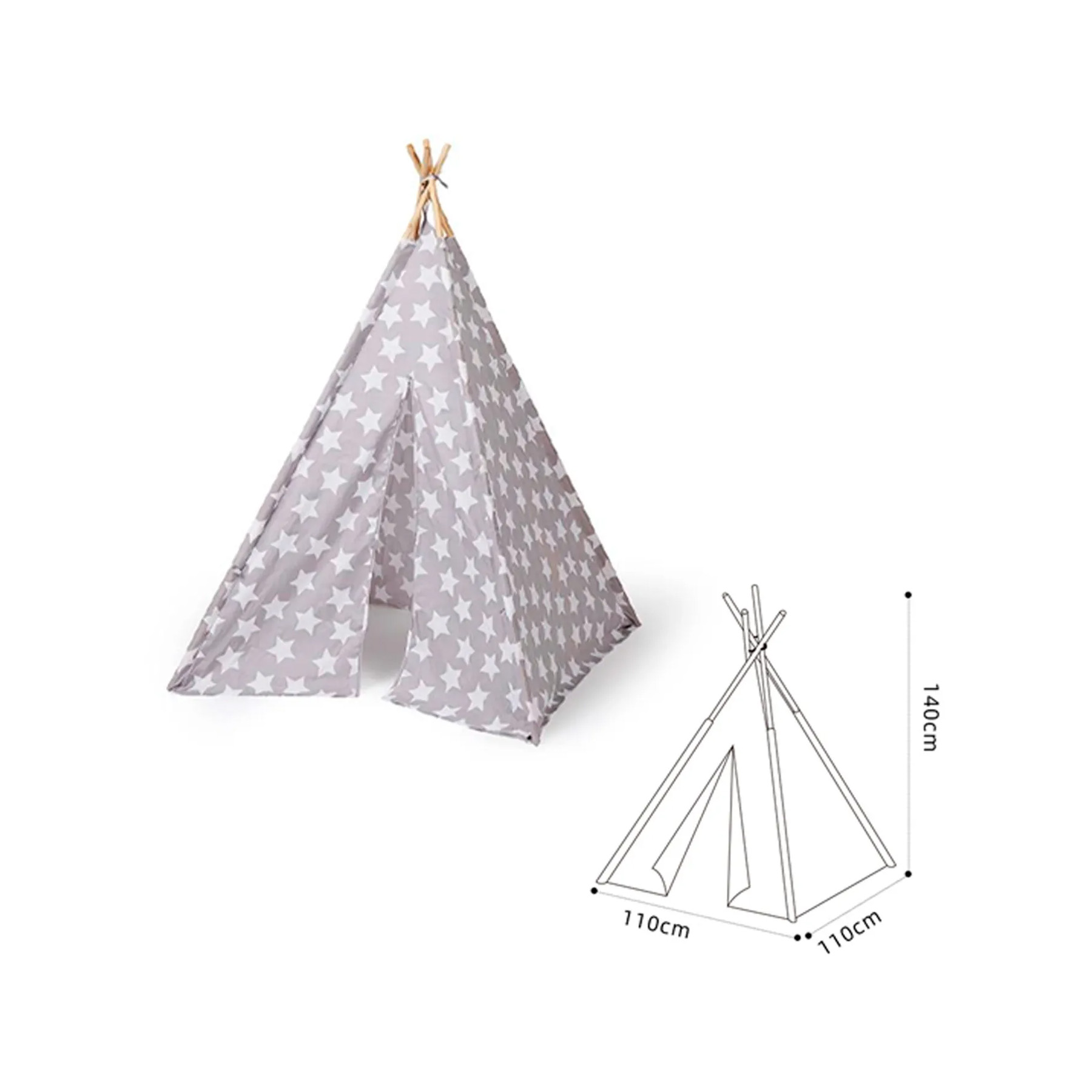CARPA INFANTIL CASA INDIA ESTRELLAS GRIS RE1133WSF - 4