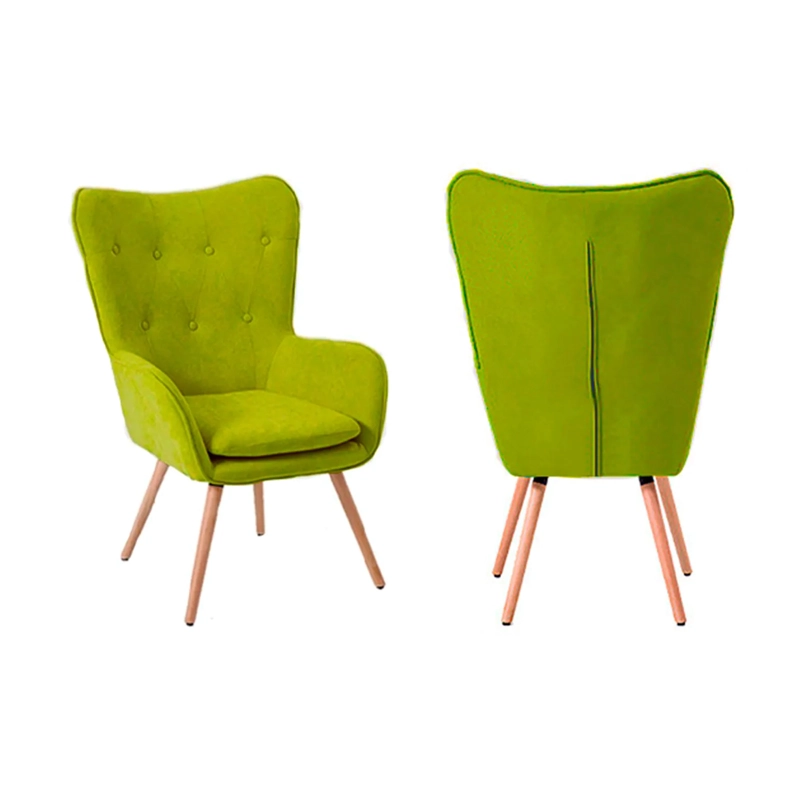 SET 2X SILLAS SITIAL POLTRONA MARSHALL - VERDE C - B5077-2  - 2