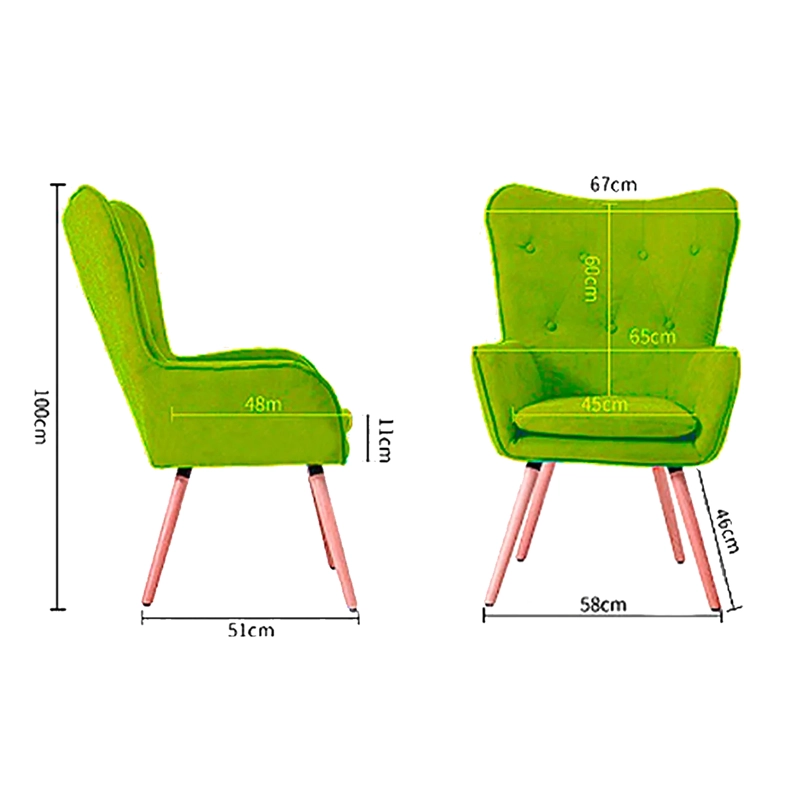 SET 2X SILLAS SITIAL POLTRONA MARSHALL - VERDE C - B5077-2  - 5