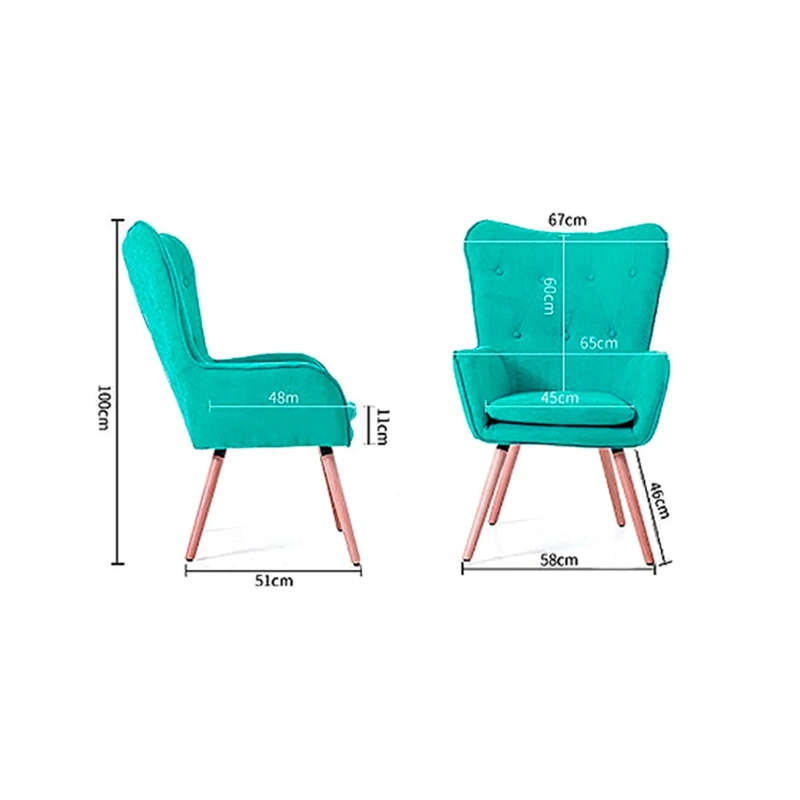 SET 2X SILLAS SITIAL POLTRONA MARSHALL - TURQUESA - B5077-2 - 2