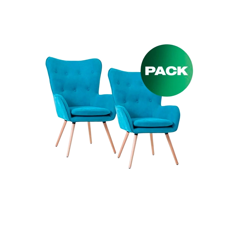 SET DE 2X SILLAS SITIAL POLTRONA MARSHALL CALIPSO MODELO B5077-2 - 1