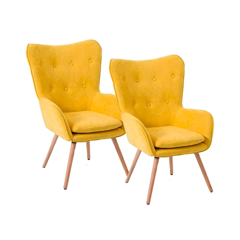 SET 2X SILLAS SITIAL POLTRONA MARSHALL - AMARRILLO - B5077-2  - 1