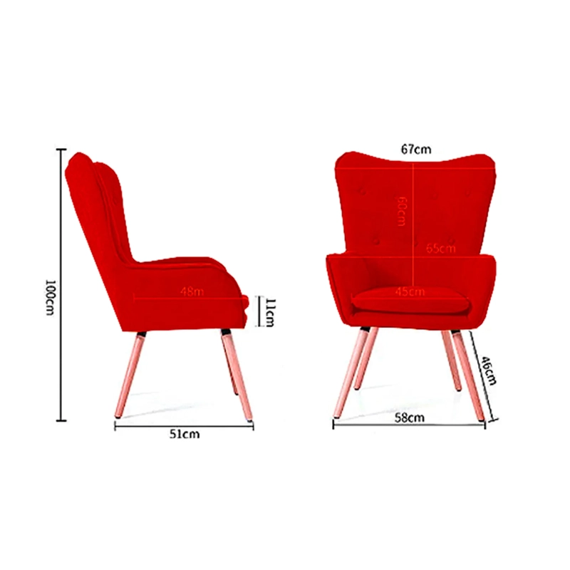 SET 2X SILLAS SITIAL POLTRONA MARSHALL - ROJO - B5077-2 - 4