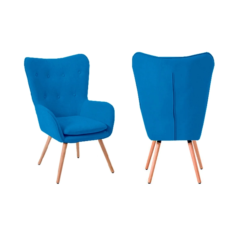 SET 2X SILLAS SITIAL POLTRONA MARSHALL - AZUL OSCU - B5077-2  - 2