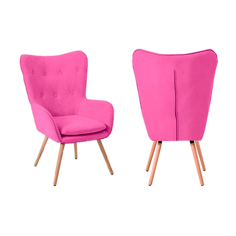 SET 2X SILLAS SITIAL POLTRONA MARSHALL - FUCSIA - B5077-2  - 2