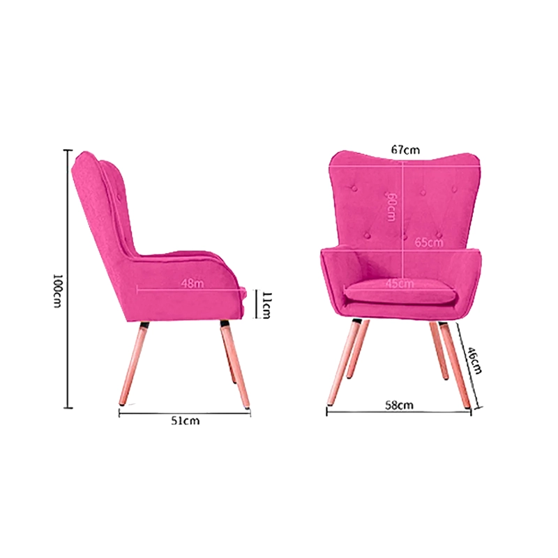 SET 2X SILLAS SITIAL POLTRONA MARSHALL - FUCSIA - B5077-2  - 4