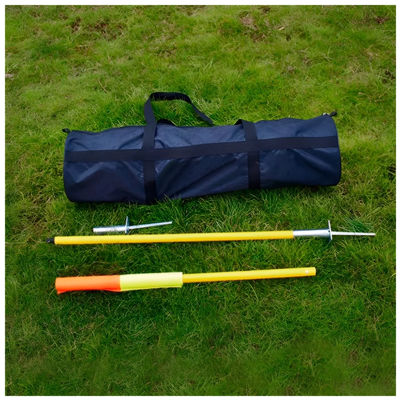 PACK 4X ESTACA + BOLSO CON BANDERA Y PUNTA DE FIERRO MK-858 AMARILLO - 2